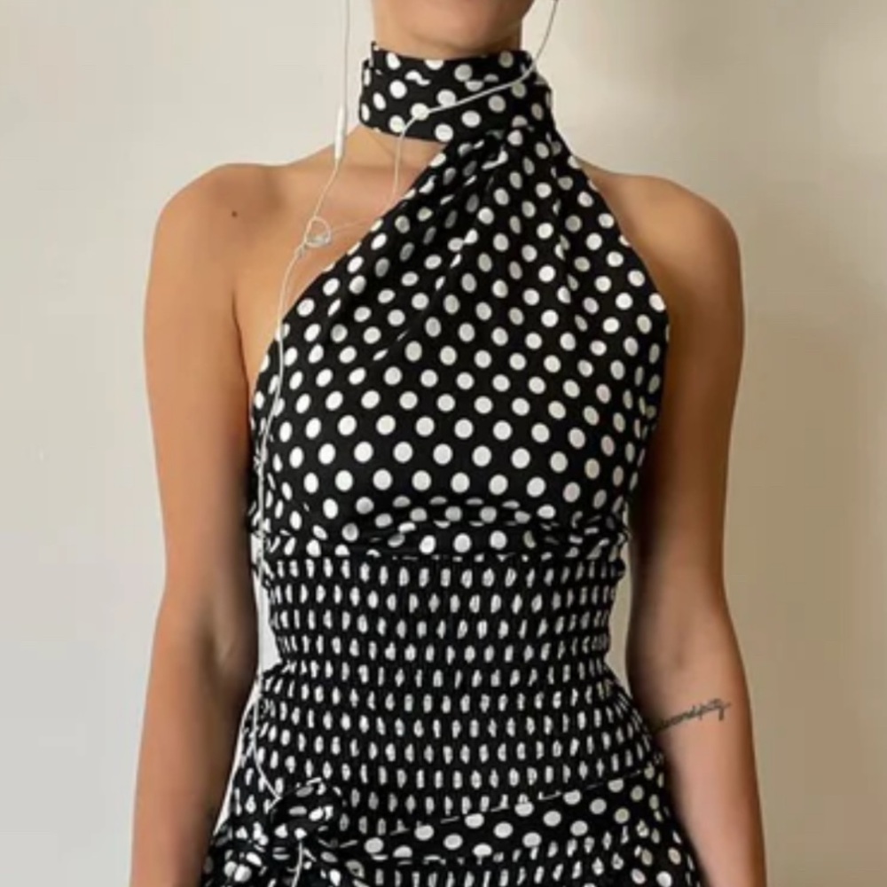 Blondita Gwen Top Polka Dot scarf top